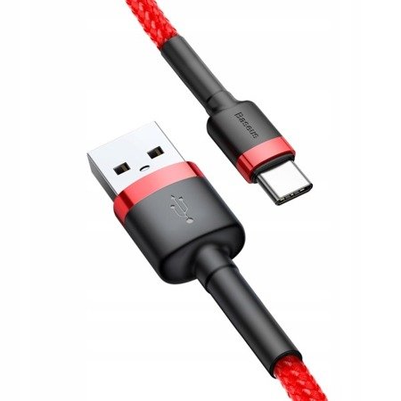 Baseus Cafule Cable | Kabel nylonowy USB - USB-C Type-C Quick Charge 3.0 100cm 3A 