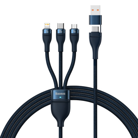 Baseus Flash Series 2 | Kabel USB-C / USB-A - USB-C, Lightning, Micro USB 1.2m 100W	