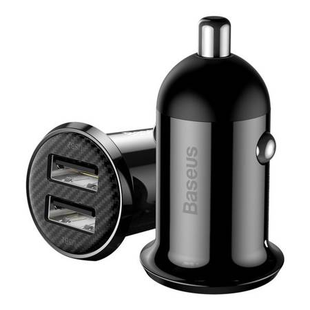 Baseus Grain Pro | Ładowarka samochodowa 2x USB 4.8A 24W